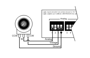 如何將電位器連接到電壓控制，通用電位器箱的接線連接？